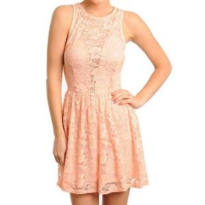 Peach Lace Dress